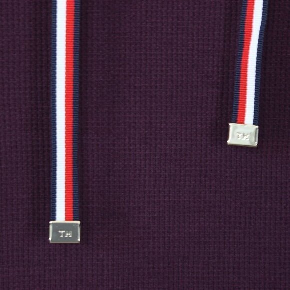 Tommy Hilfiger Purple Waffle Lace Up Henley Extra Small - Picture 7 of 11